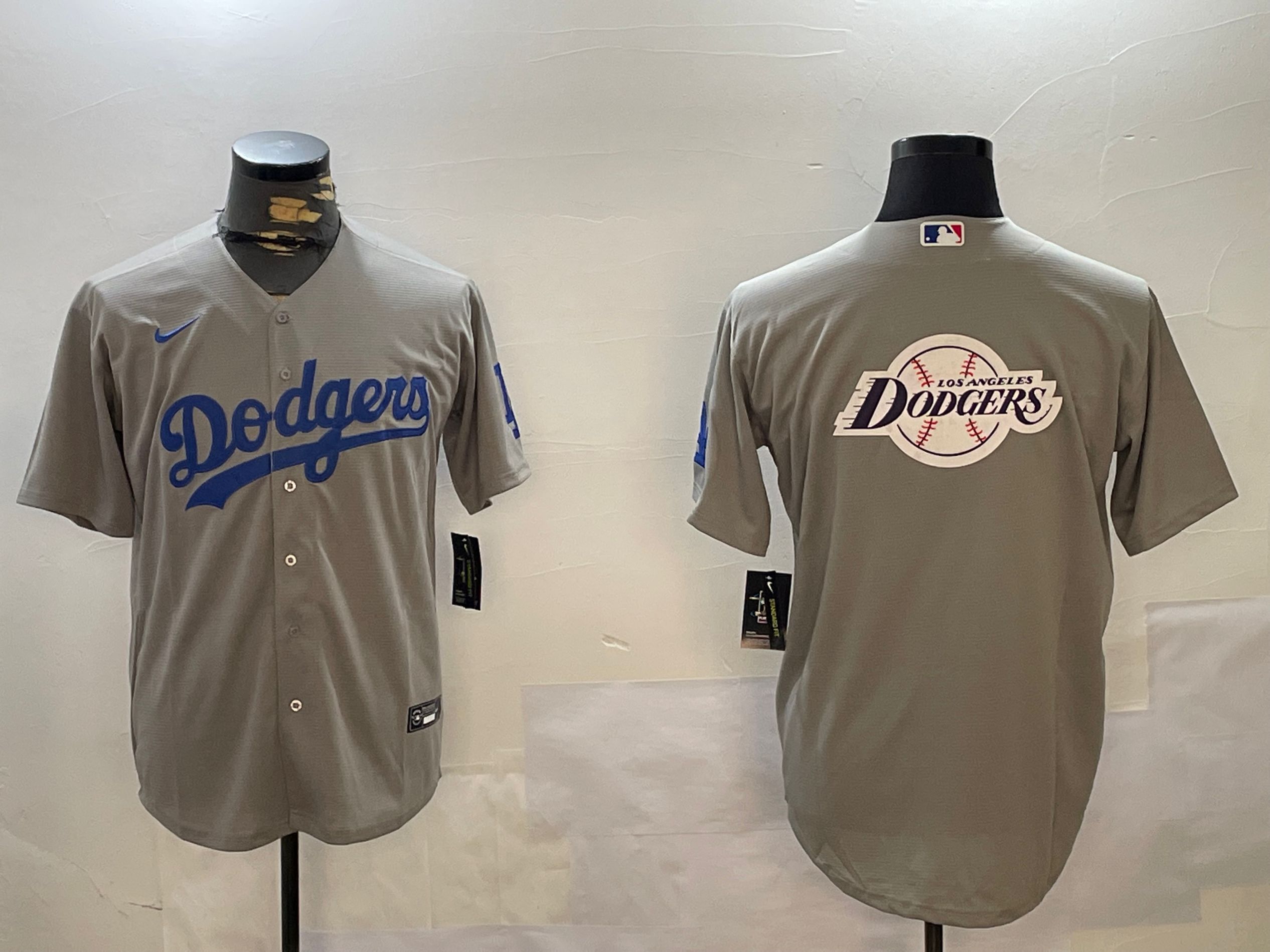 Men Los Angeles Dodgers Blank Grey Game 2024 Nike MLB Jersey style 121610->los angeles dodgers->MLB Jersey